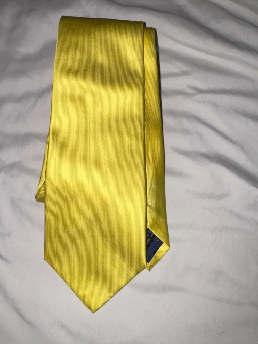 Men's Yellow Silk Tie - Bright Yellow